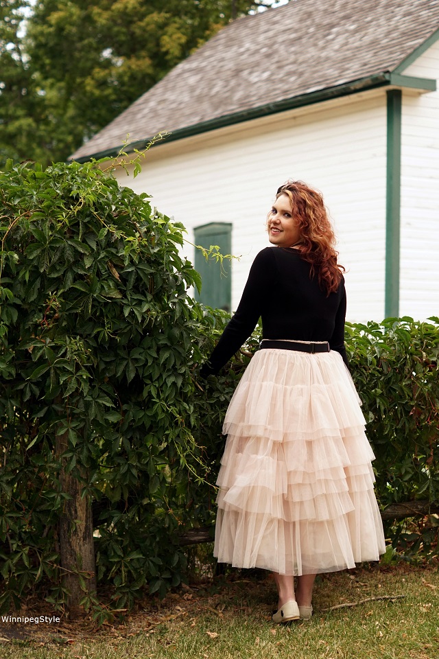 Winnipeg Style, fashion stylist consultant, modern vintage style blog, Chicwish layered tulle nide pink skirt, C
